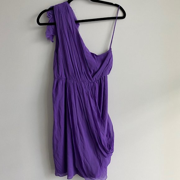 ALICE + OLIVIE Purple Chiffon Dress - Picture 5 of 5